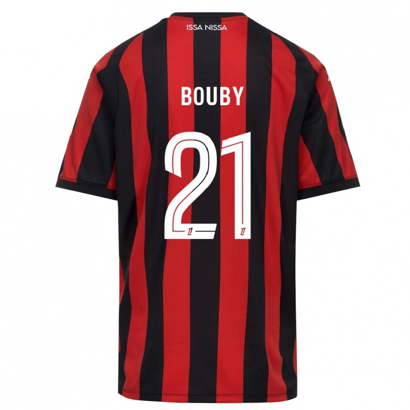 Danxen Børn Coline Bouby #21 Rød Sort Hvid Hjemmebane Spillertrøjer 2026/27 Trøje T-Shirt