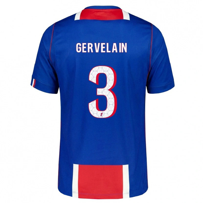 Danxen Børn Jordan Gervelain #3 Rød Hvid Blå Hjemmebane Spillertrøjer 2026/27 Trøje T-Shirt