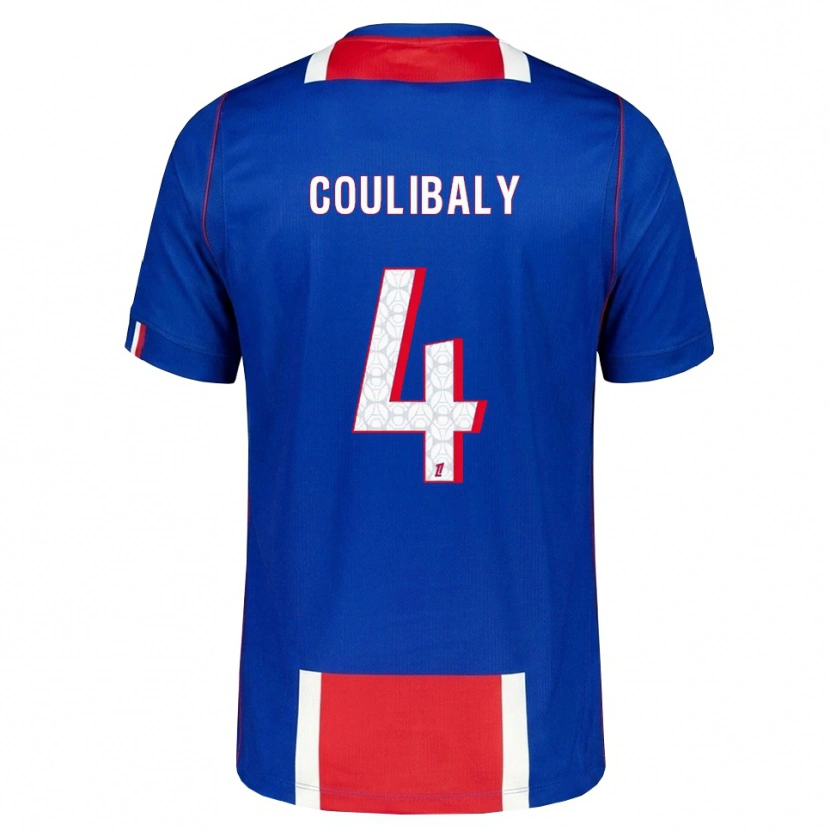 Danxen Børn Samba Coulibaly #4 Rød Hvid Blå Hjemmebane Spillertrøjer 2026/27 Trøje T-Shirt