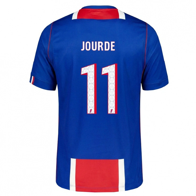 Danxen Børn Florianne Jourde #11 Rød Hvid Blå Hjemmebane Spillertrøjer 2026/27 Trøje T-Shirt