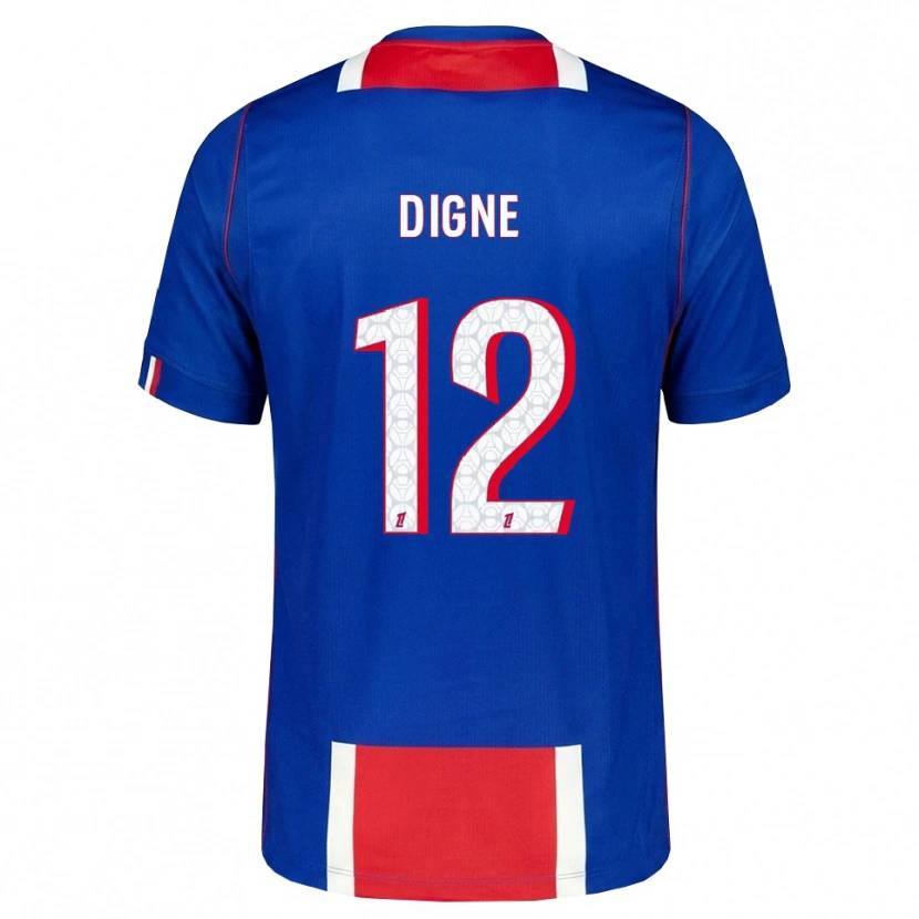 Danxen Børn Lucas Digne #12 Rød Hvid Blå Hjemmebane Spillertrøjer 2026/27 Trøje T-Shirt