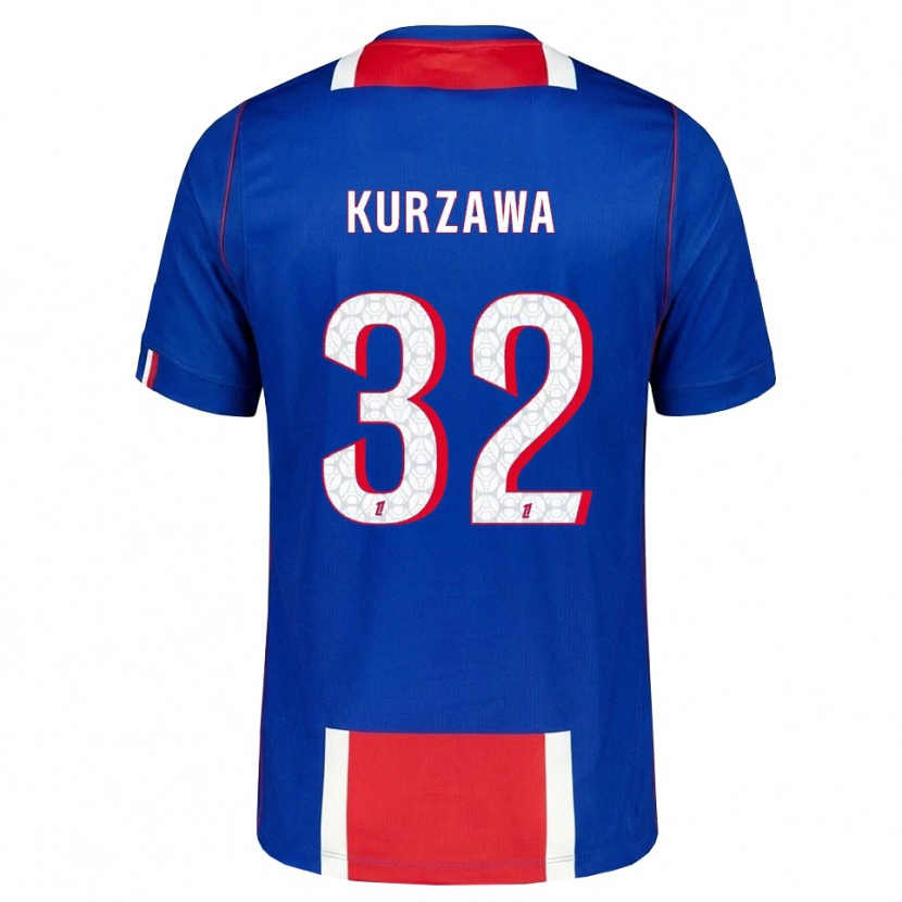 Danxen Børn Layvin Kurzawa #32 Rød Hvid Blå Hjemmebane Spillertrøjer 2026/27 Trøje T-Shirt