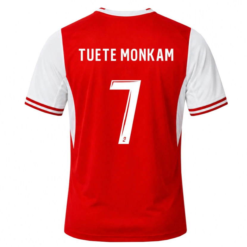 Danxen Børn Malcolm Tuete Monkam #7 Rød Hvid Hjemmebane Spillertrøjer 2026/27 Trøje T-Shirt
