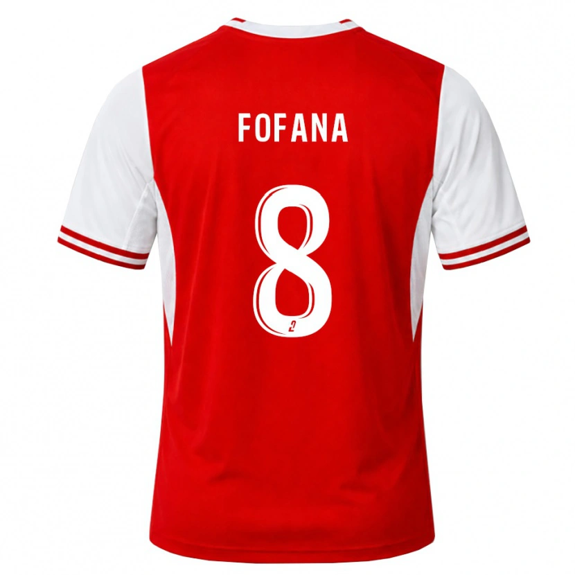 Danxen Børn Yaya Fofana #8 Rød Hvid Hjemmebane Spillertrøjer 2026/27 Trøje T-Shirt