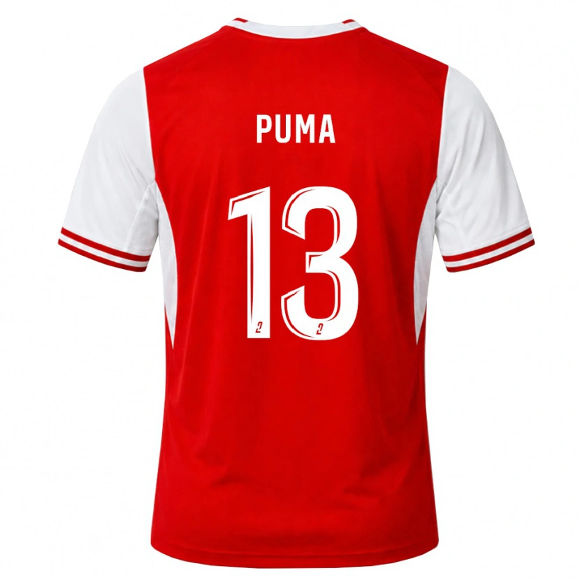 Danxen Børn Isaac Puma #13 Rød Hvid Hjemmebane Spillertrøjer 2026/27 Trøje T-Shirt