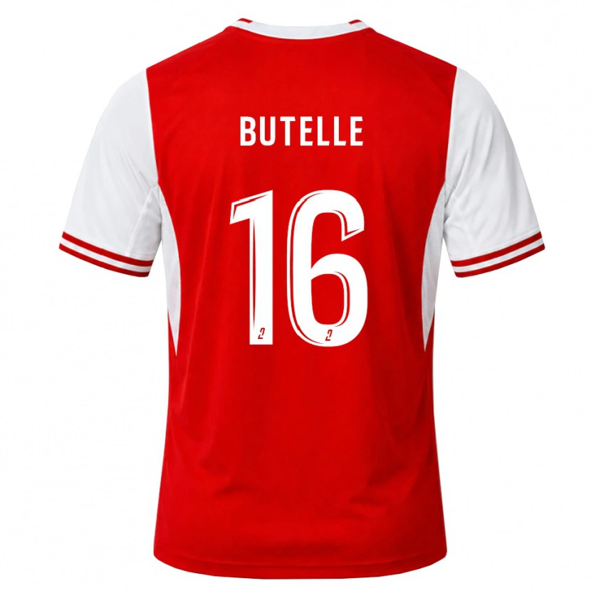 Danxen Børn Ludovic Butelle #16 Rød Hvid Hjemmebane Spillertrøjer 2026/27 Trøje T-Shirt