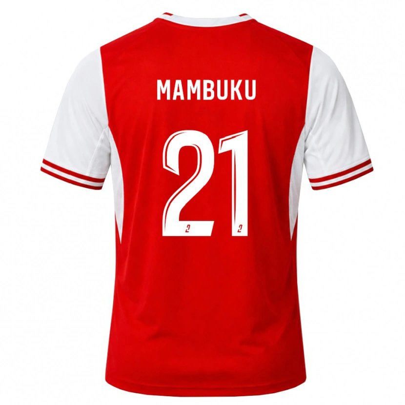 Danxen Børn Jean Mambuku #21 Rød Hvid Hjemmebane Spillertrøjer 2026/27 Trøje T-Shirt