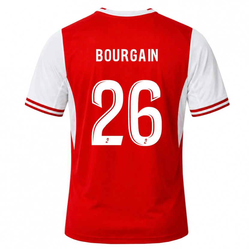 Danxen Børn Lea Bourgain #26 Rød Hvid Hjemmebane Spillertrøjer 2026/27 Trøje T-Shirt