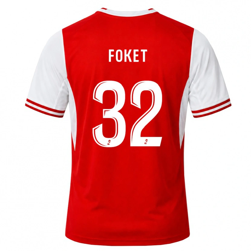 Danxen Børn Thomas Foket #32 Rød Hvid Hjemmebane Spillertrøjer 2026/27 Trøje T-Shirt