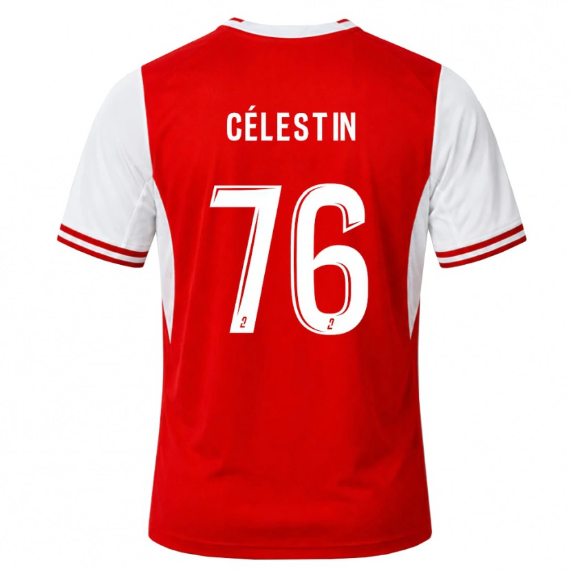 Danxen Børn Jean-Philippe Célestin #76 Rød Hvid Hjemmebane Spillertrøjer 2026/27 Trøje T-Shirt