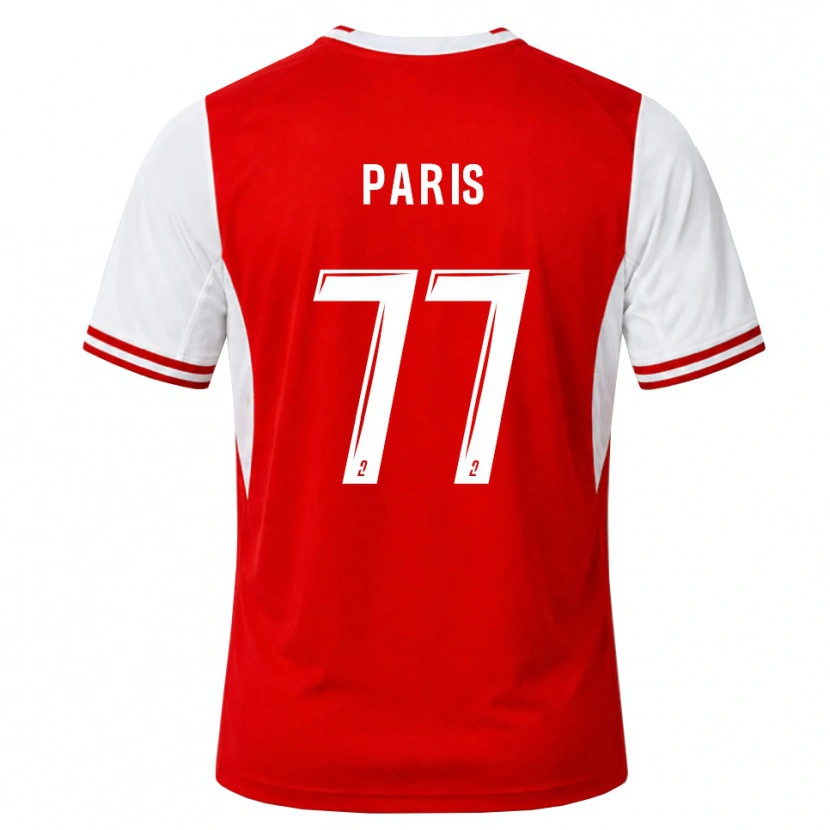 Danxen Børn Quentin Paris #77 Rød Hvid Hjemmebane Spillertrøjer 2026/27 Trøje T-Shirt
