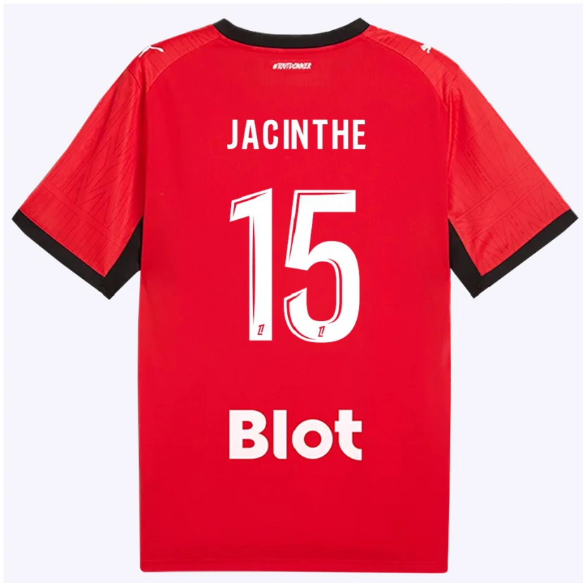 Danxen Børn Dee-Shawn Jacinthe #15 Rød Sort Hvid Hjemmebane Spillertrøjer 2026/27 Trøje T-Shirt