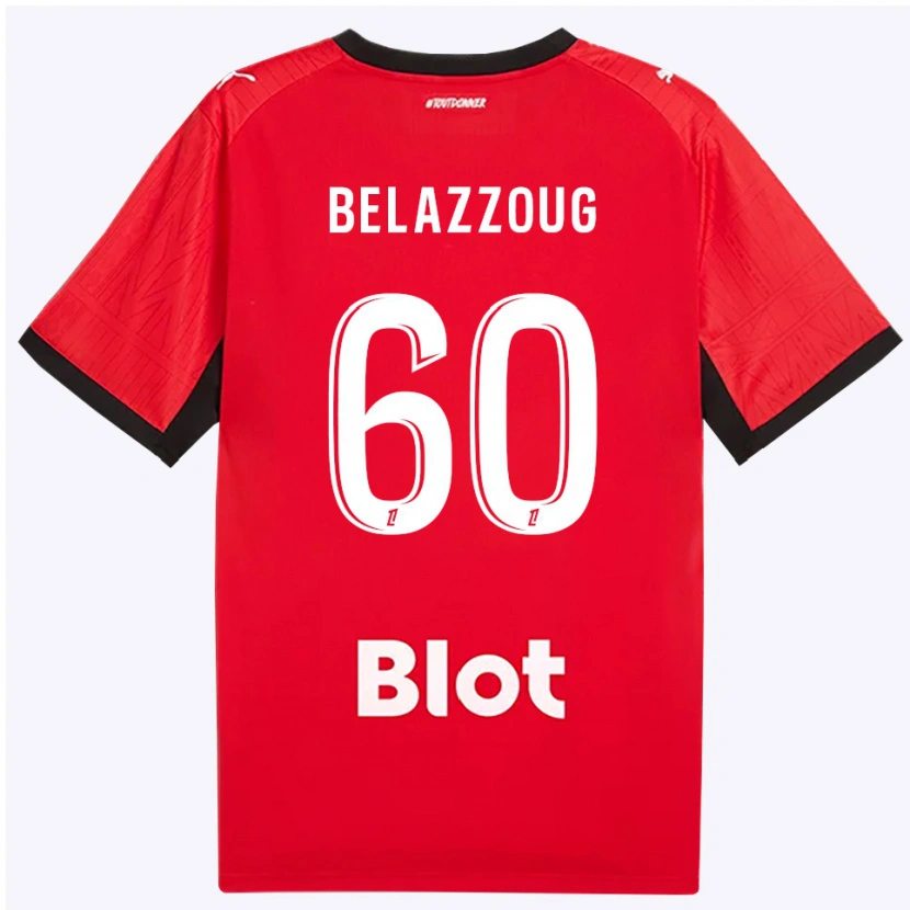 Danxen Børn Kilian Belazzoug #60 Rød Sort Hvid Hjemmebane Spillertrøjer 2026/27 Trøje T-Shirt