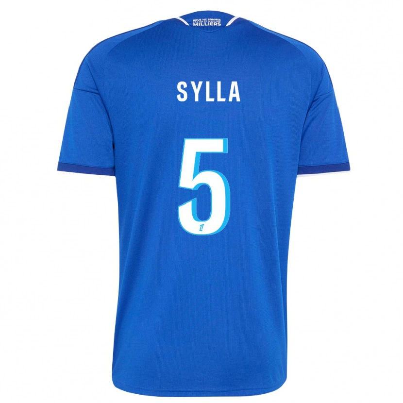 Danxen Børn Abakar Sylla #5 Kongeblå Hvid Hjemmebane Spillertrøjer 2026/27 Trøje T-Shirt