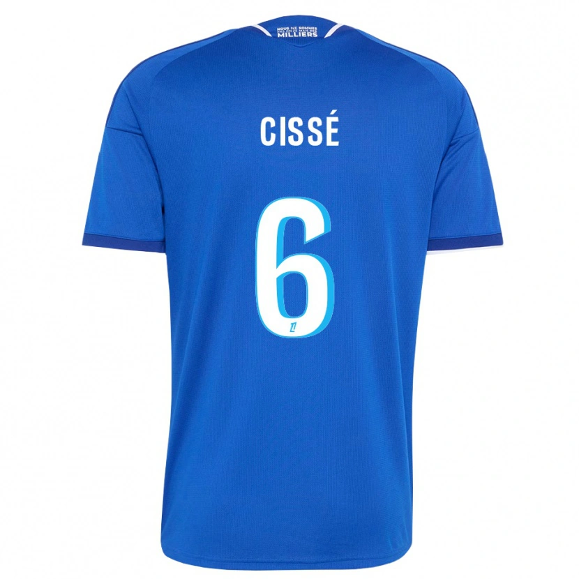 Danxen Børn Amadou Cissé #6 Kongeblå Hvid Hjemmebane Spillertrøjer 2026/27 Trøje T-Shirt