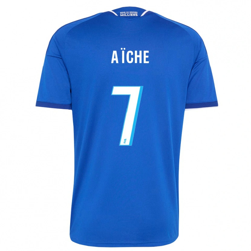 Danxen Børn Yassine Aïche #7 Kongeblå Hvid Hjemmebane Spillertrøjer 2026/27 Trøje T-Shirt