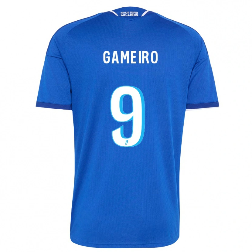 Danxen Børn Kévin Gameiro #9 Kongeblå Hvid Hjemmebane Spillertrøjer 2026/27 Trøje T-Shirt