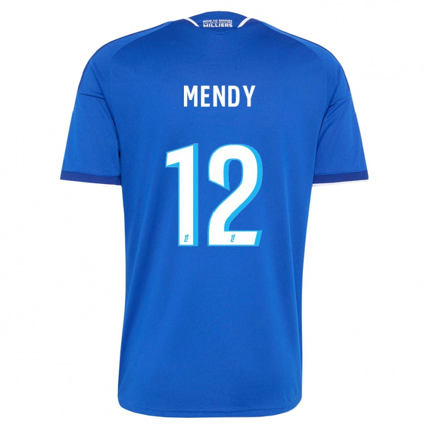 Danxen Børn François Mendy #12 Kongeblå Hvid Hjemmebane Spillertrøjer 2026/27 Trøje T-Shirt