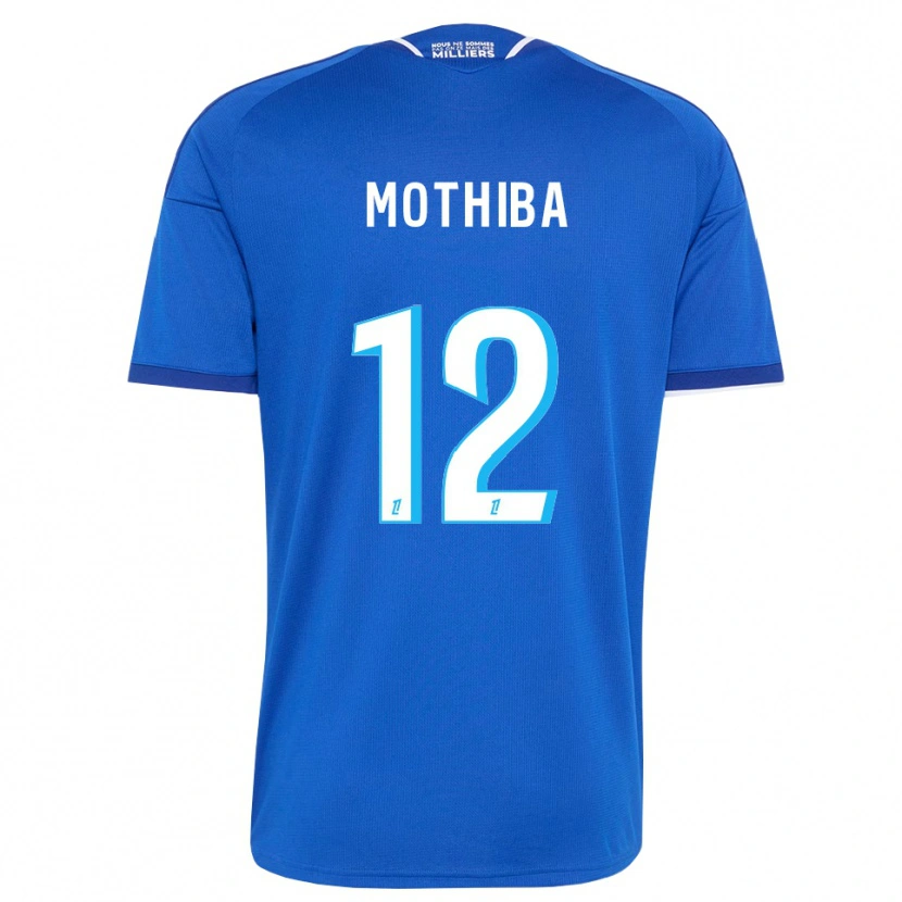 Danxen Børn Lebo Mothiba #12 Kongeblå Hvid Hjemmebane Spillertrøjer 2026/27 Trøje T-Shirt
