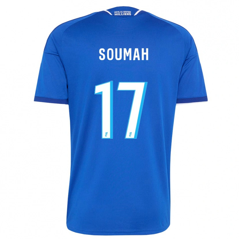 Danxen Børn Malick Soumah #17 Kongeblå Hvid Hjemmebane Spillertrøjer 2026/27 Trøje T-Shirt