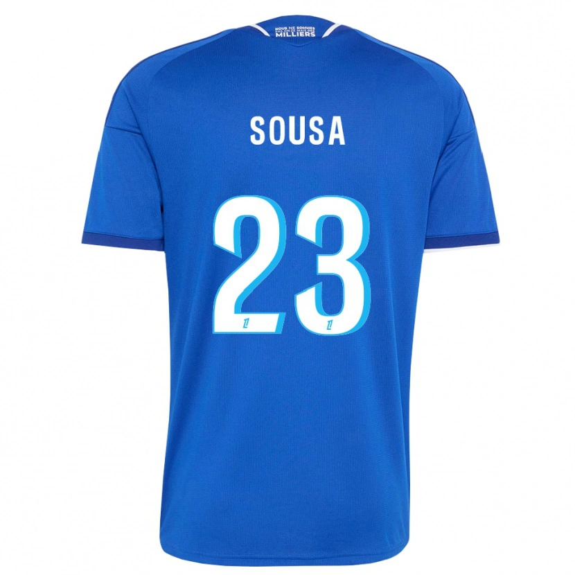 Danxen Børn Diogo Sousa #23 Kongeblå Hvid Hjemmebane Spillertrøjer 2026/27 Trøje T-Shirt