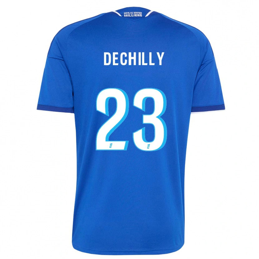 Danxen Børn Pauline Dechilly #23 Kongeblå Hvid Hjemmebane Spillertrøjer 2026/27 Trøje T-Shirt