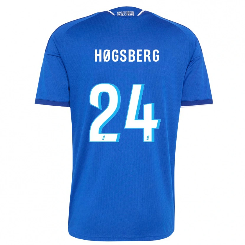 Danxen Børn Lucas Høgsberg #24 Kongeblå Hvid Hjemmebane Spillertrøjer 2026/27 Trøje T-Shirt