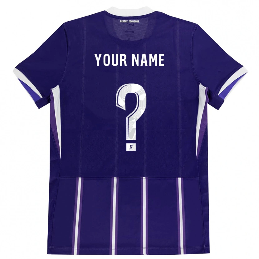 Danxen Børn Dit Navn #0 Lilla Hvid Hjemmebane Spillertrøjer 2026/27 Trøje T-Shirt