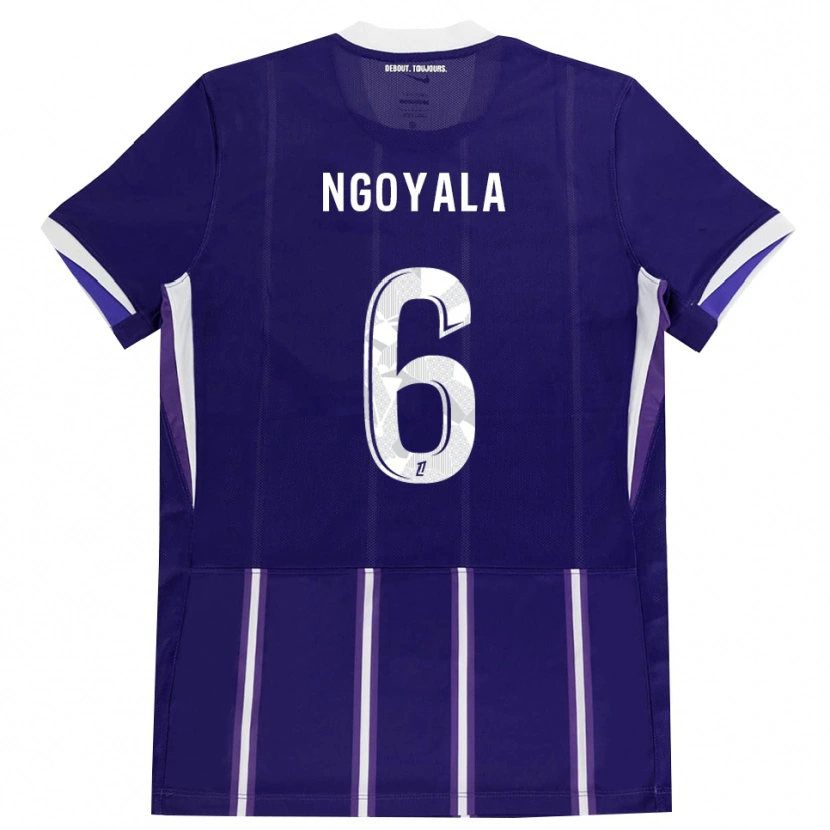 Danxen Børn Frédéric Efuele Ngoyala #6 Lilla Hvid Hjemmebane Spillertrøjer 2026/27 Trøje T-Shirt