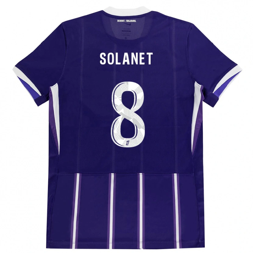 Danxen Børn Tatiana Solanet #8 Lilla Hvid Hjemmebane Spillertrøjer 2026/27 Trøje T-Shirt