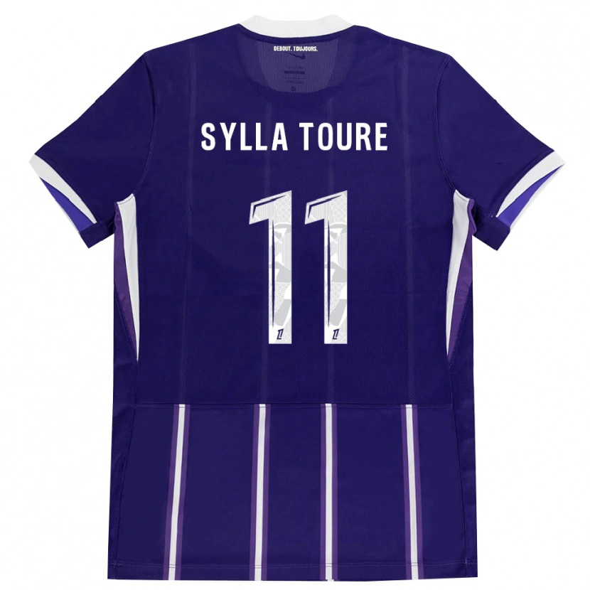 Danxen Børn Ismael Sylla Touré #11 Lilla Hvid Hjemmebane Spillertrøjer 2026/27 Trøje T-Shirt