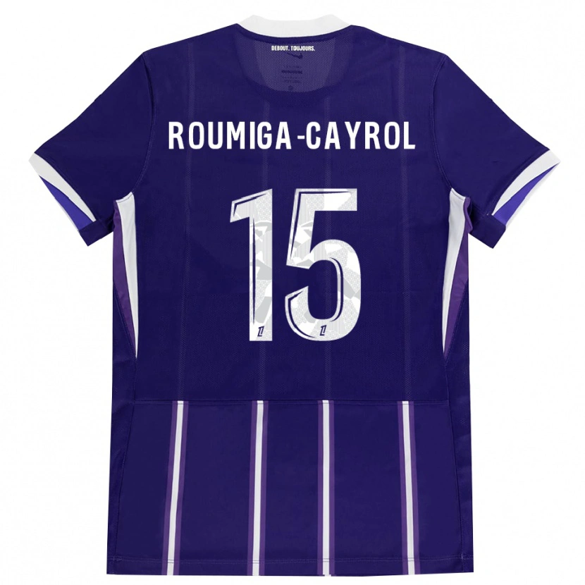 Danxen Børn Sonia Roumiga-Cayrol #15 Lilla Hvid Hjemmebane Spillertrøjer 2026/27 Trøje T-Shirt