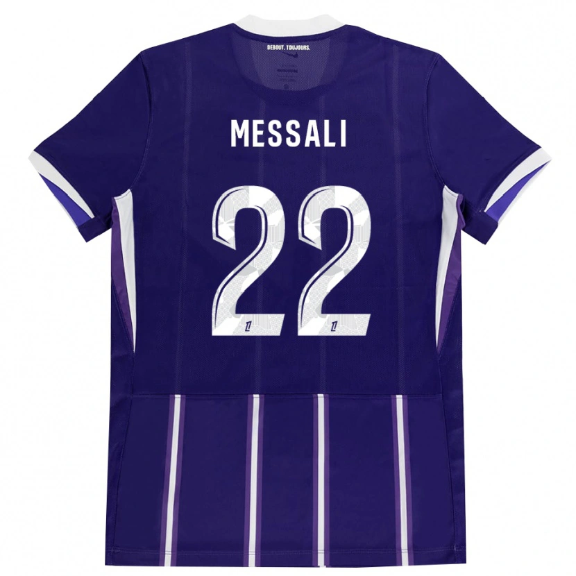 Danxen Børn Rafik Messali #22 Lilla Hvid Hjemmebane Spillertrøjer 2026/27 Trøje T-Shirt