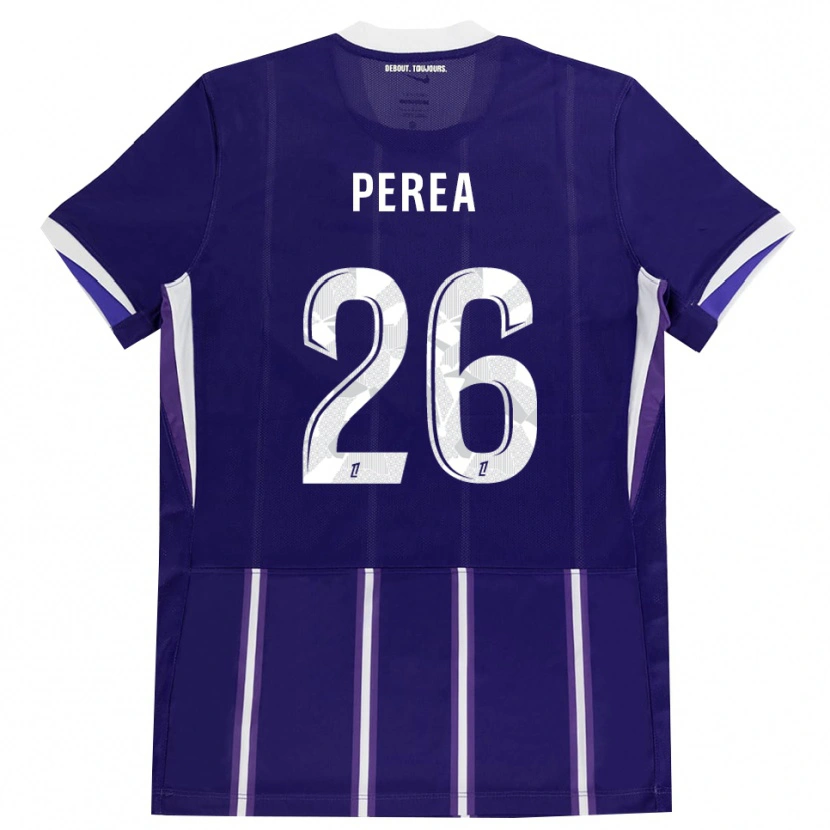 Danxen Børn Marine Perea #26 Lilla Hvid Hjemmebane Spillertrøjer 2026/27 Trøje T-Shirt