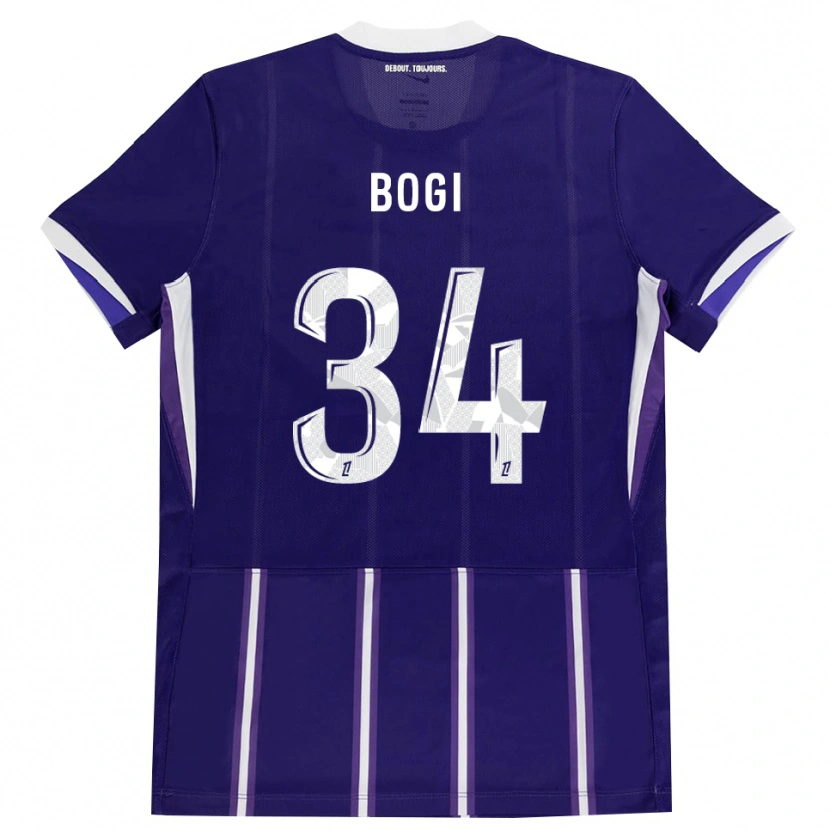 Danxen Børn Fiona Bogi #34 Lilla Hvid Hjemmebane Spillertrøjer 2026/27 Trøje T-Shirt