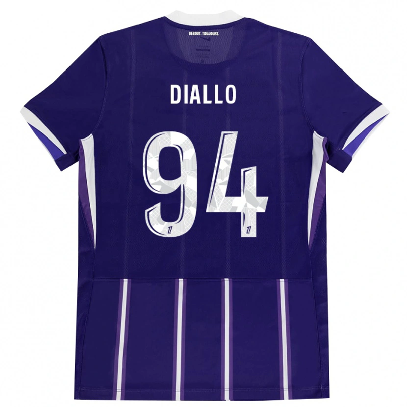Danxen Børn Ismaïl Diallo #94 Lilla Hvid Hjemmebane Spillertrøjer 2026/27 Trøje T-Shirt