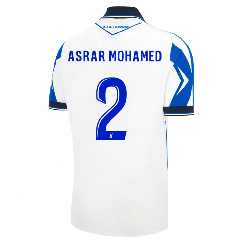 Danxen Børn El Asrar Mohamed #2 Sort Hvid Blå Hjemmebane Spillertrøjer 2026/27 Trøje T-Shirt