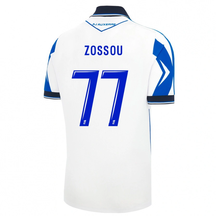 Danxen Børn Aristide Zossou #77 Sort Hvid Blå Hjemmebane Spillertrøjer 2026/27 Trøje T-Shirt