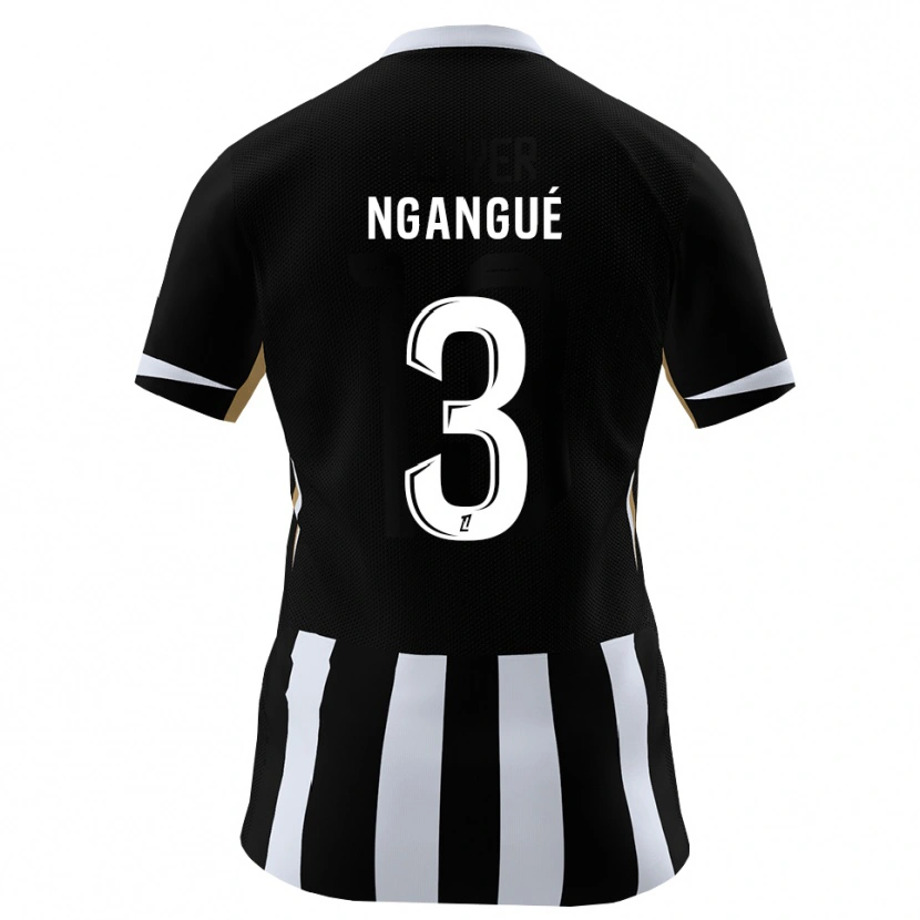 Danxen Børn Maurice Ngangué #3 Sort Blå Hjemmebane Spillertrøjer 2026/27 Trøje T-Shirt