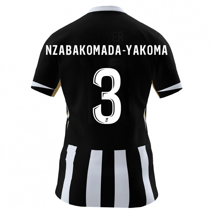 Danxen Børn Raphaël Nzabakomada-Yakoma #3 Sort Blå Hjemmebane Spillertrøjer 2026/27 Trøje T-Shirt