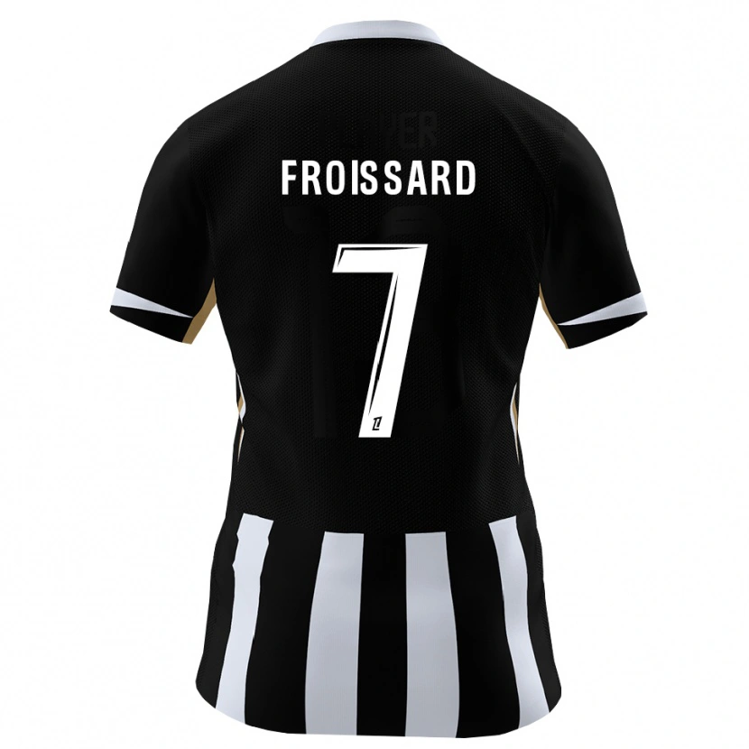 Danxen Børn Kévine Froissard #7 Sort Blå Hjemmebane Spillertrøjer 2026/27 Trøje T-Shirt
