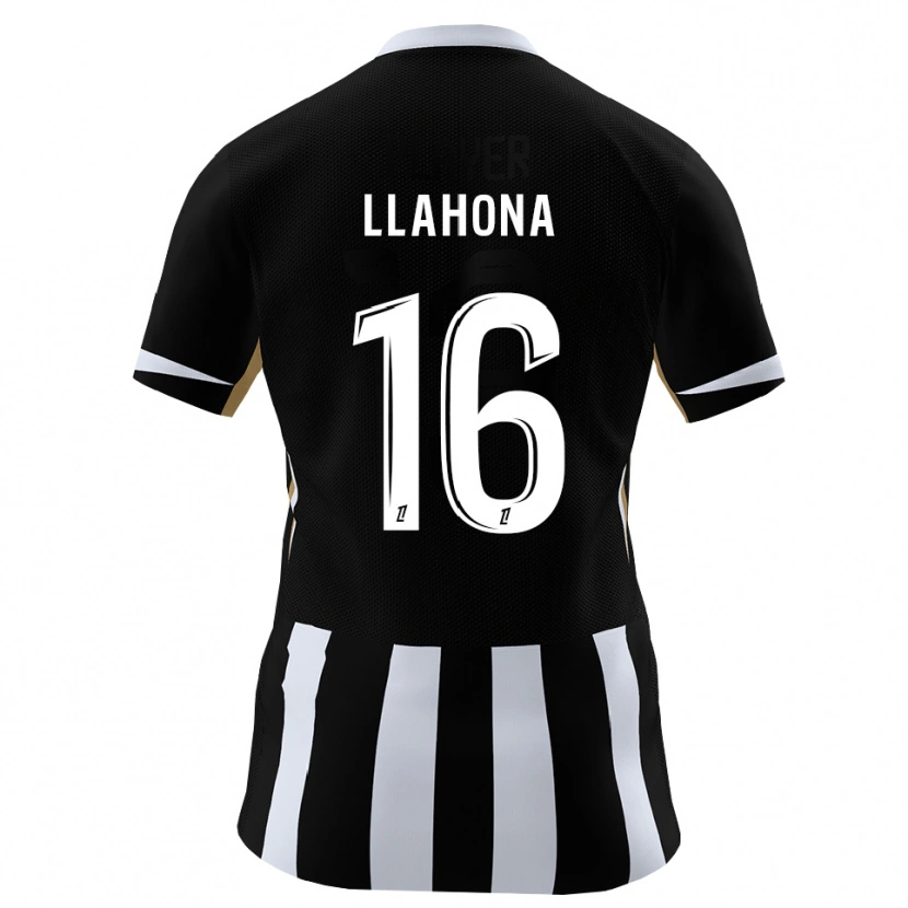 Danxen Børn Yann Llahona #16 Sort Blå Hjemmebane Spillertrøjer 2026/27 Trøje T-Shirt