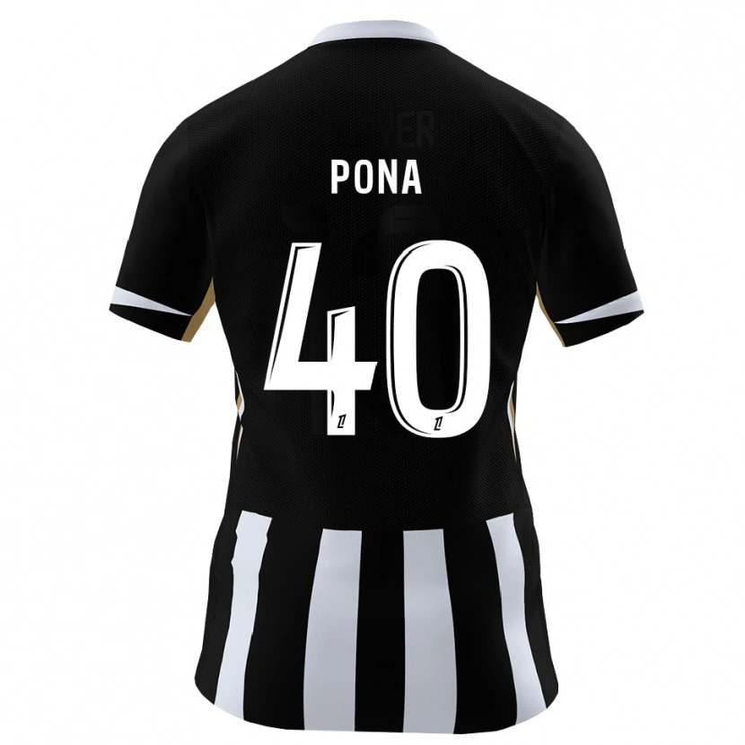 Danxen Børn Oumar Pona #40 Sort Blå Hjemmebane Spillertrøjer 2026/27 Trøje T-Shirt