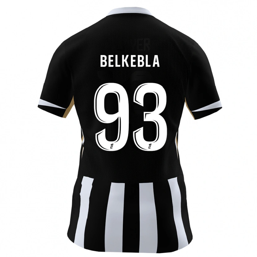 Danxen Børn Haris Belkebla #93 Sort Blå Hjemmebane Spillertrøjer 2026/27 Trøje T-Shirt