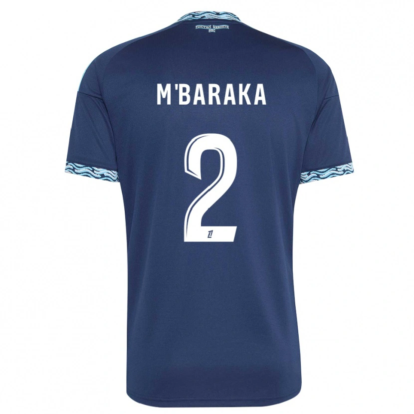 Danxen Børn Abdallah M'baraka #2 Stålblå Hvid Hjemmebane Spillertrøjer 2026/27 Trøje T-Shirt