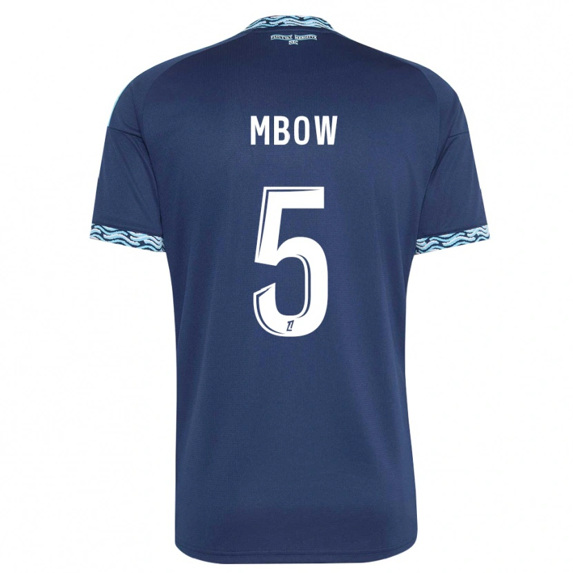 Danxen Børn Moustapha Mbow #5 Stålblå Hvid Hjemmebane Spillertrøjer 2026/27 Trøje T-Shirt