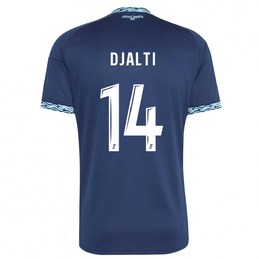 Danxen Børn Nadir Djalti #14 Stålblå Hvid Hjemmebane Spillertrøjer 2026/27 Trøje T-Shirt