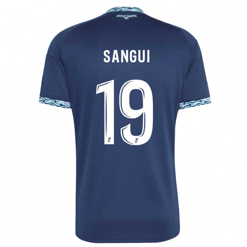 Danxen Børn Nhoa Sangui #19 Stålblå Hvid Hjemmebane Spillertrøjer 2026/27 Trøje T-Shirt