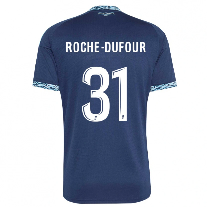 Danxen Børn Kenza Roche Dufour #31 Stålblå Hvid Hjemmebane Spillertrøjer 2026/27 Trøje T-Shirt