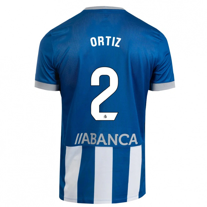 Danxen Børn Samara Ortiz #2 Blå Grå Hvid Hjemmebane Spillertrøjer 2026/27 Trøje T-Shirt
